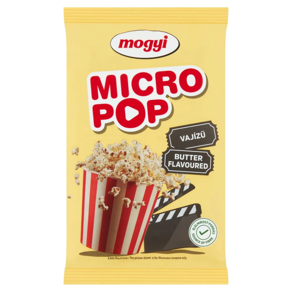 Mogyi Micro Pop mikrohullámú sütőben elkészíthető vajas ízű pattogatni való kukorica 100 g
