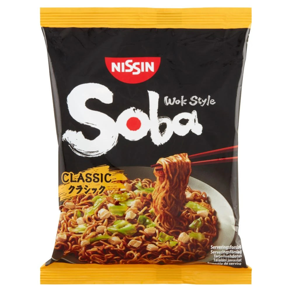 Nissin Soba klasszikus ízesítésű sült tészta búzalisztből 109 g