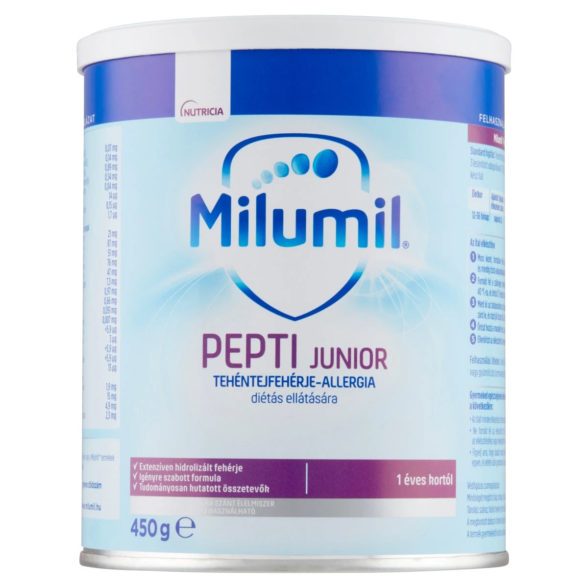 Pepti Junior gyerekital 12 hónapos kortól, 450 g