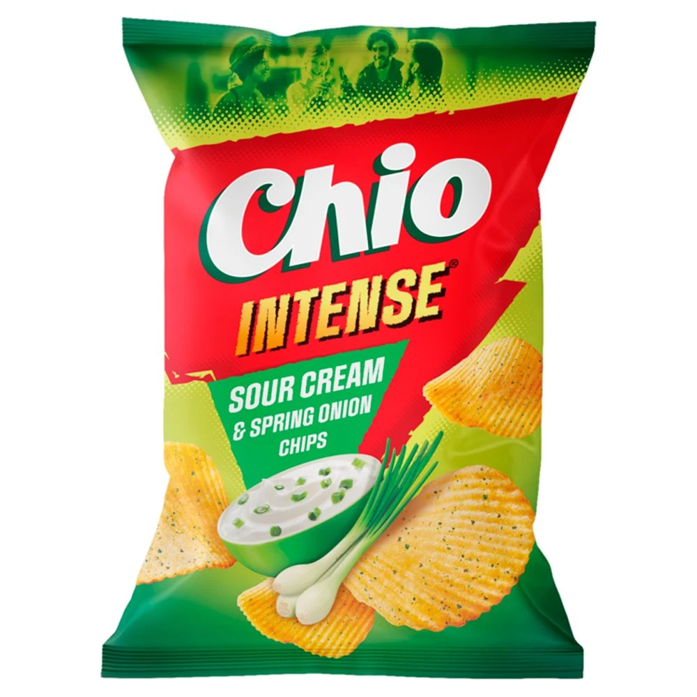 Chio Intense újhagymás tejfölös burgonyachips 130 g