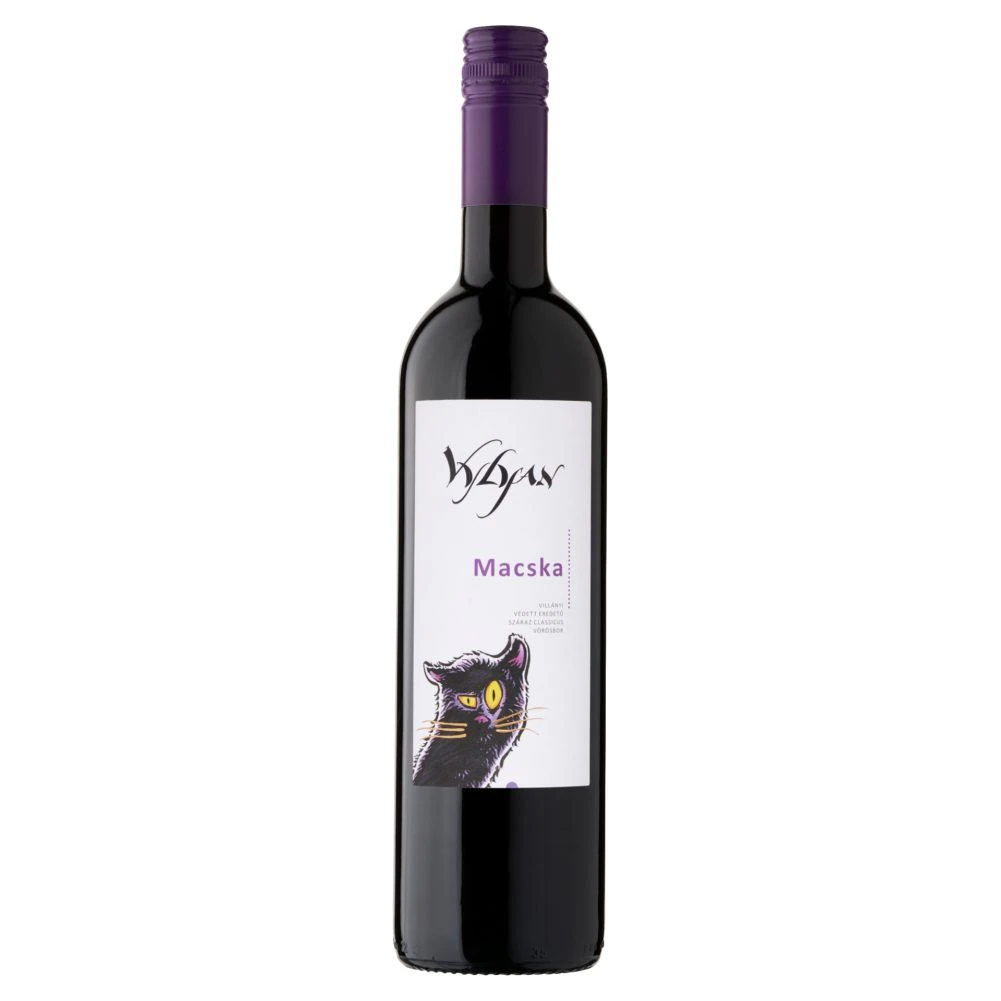 Vylyan Macska Villányi Portugieser száraz classicus vörösbor 12,5% 750 ml
