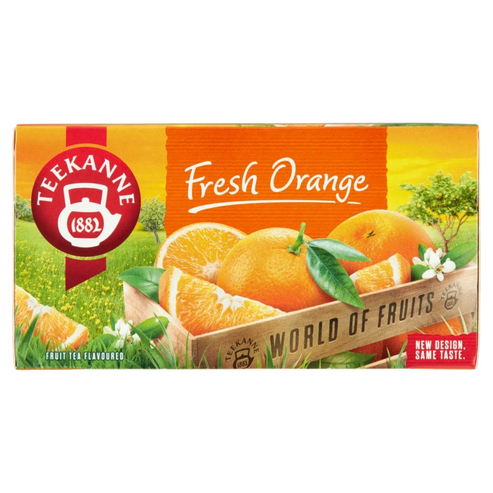 Teekanne World of Fruits Fresh Orange narancsízesítésű gyümölcstea keverék 20 filter 45 g