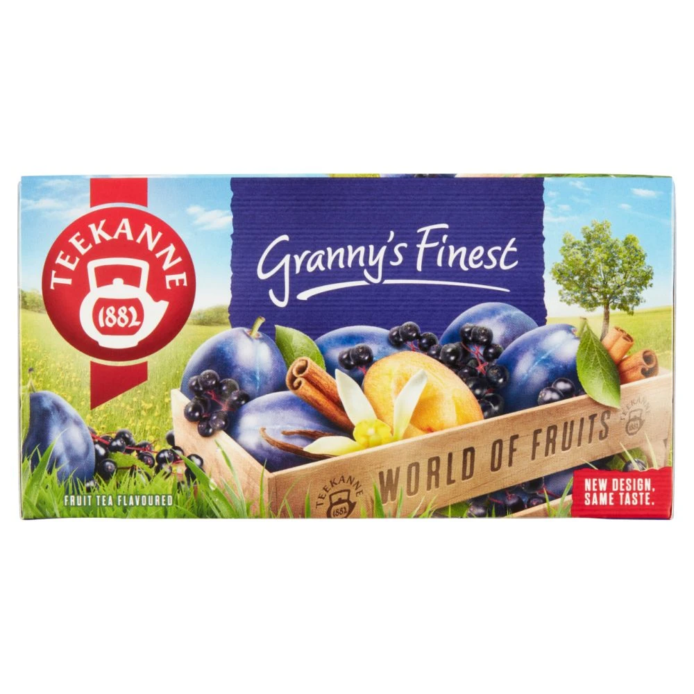Teekanne World Of Fruits Granny's Finest bodza , vanília és szilvaízű gyümölcstea 20 filter 50 g