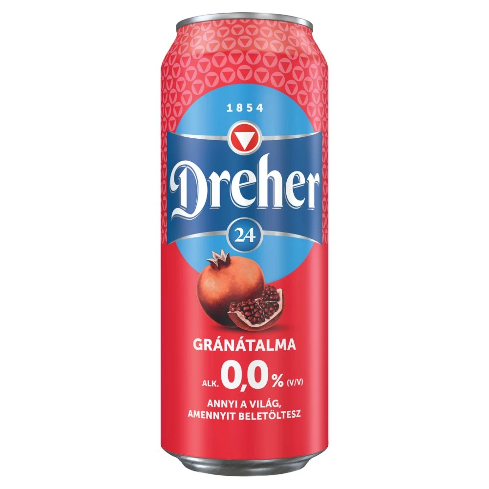 Dreher 24 gránátalma acai bogyó ízű ital és alkoholmentes világos sör keveréke 0,5 l