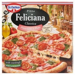 Dr. Oetker Dr. Oetker Feliciana gyorsfagyasztott pizza sonkával és pesto szósszal 360 g