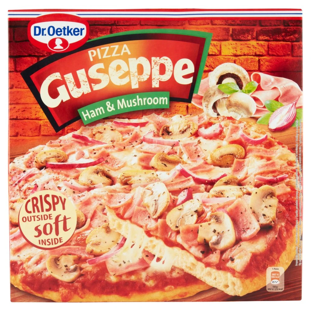 Dr. Oetker Guseppe gyorsfagyasztott sonkás gombás pizza 425 g