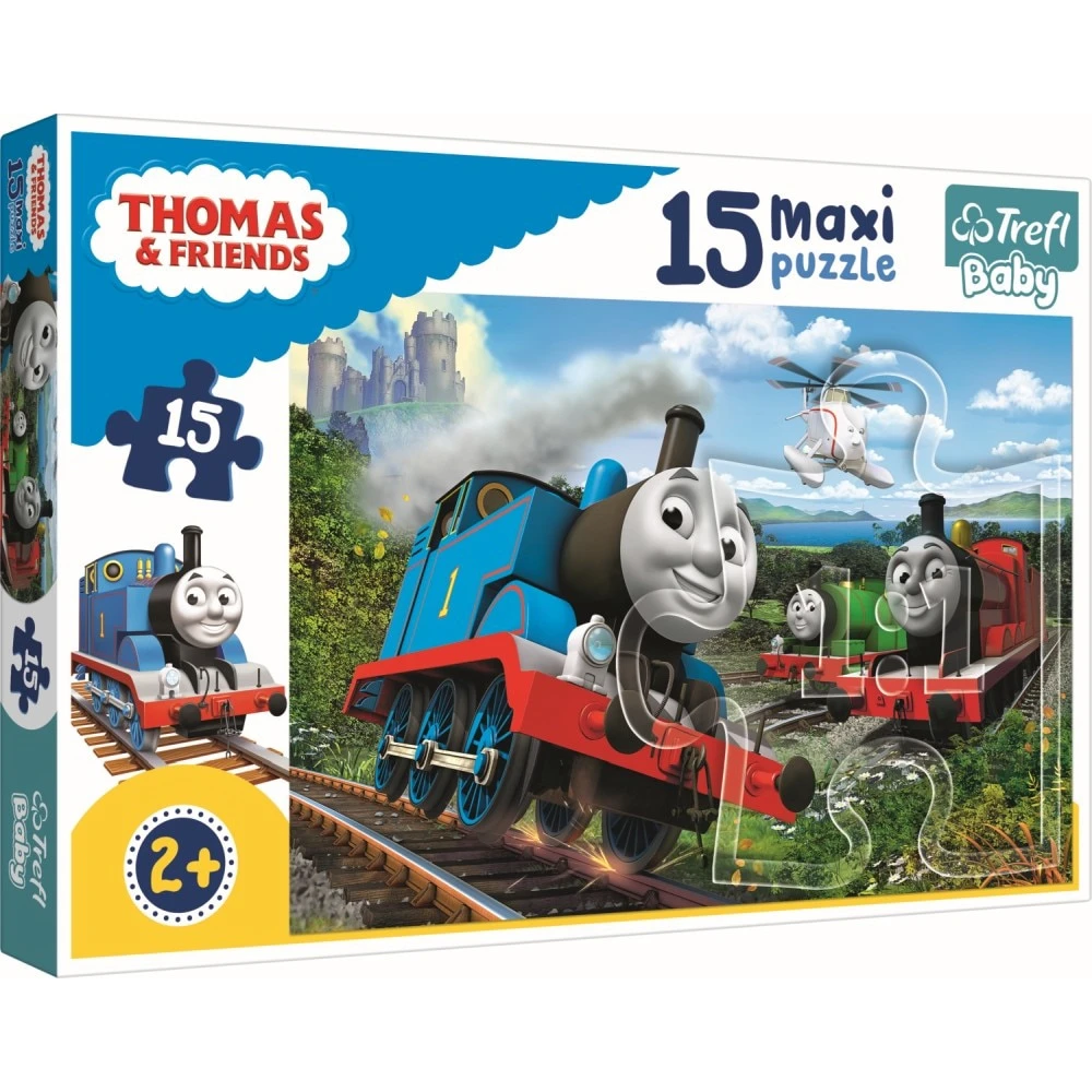 Trefl Baby: Thomas és barátai - Száguldó mozdonyok 15 darabos maxi puz