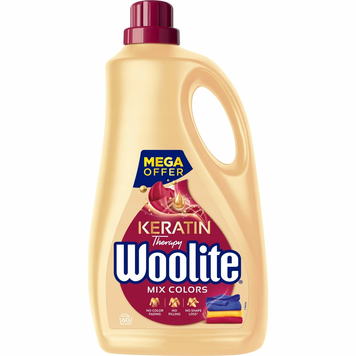 Woolite Mix Colors keratinos folyékony mosószer színes ruhákhoz 60 mosás 3,6 l