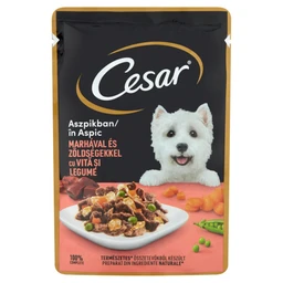 Cesar Cesar nedves állateledel kutyák számára marha sárgarépa aszpikban alutasak 100 g