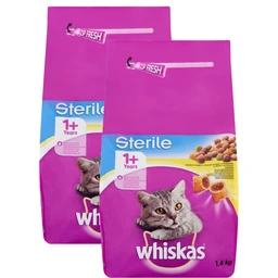 Whiskas Whiskas Sterile száraz állateledel macskák számára csirkével 1,4 kg