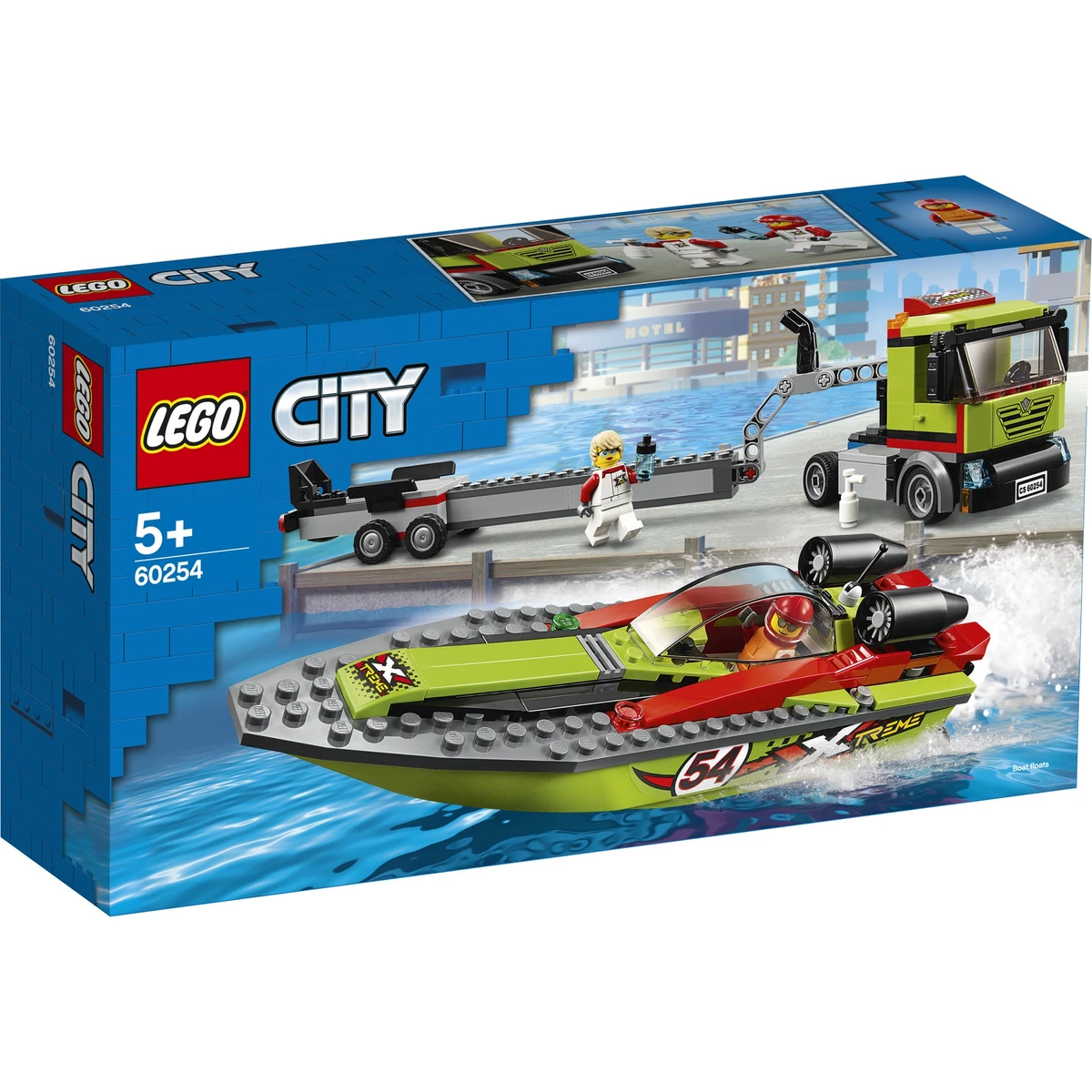 LEGO City Great Vehicles Versenycsónak szállító 60254