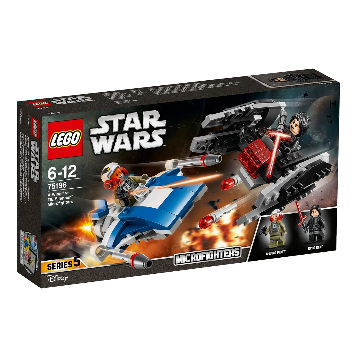 LEGO Star Wars A szárnyú vs. TIE Silencer Microfighters 75196
