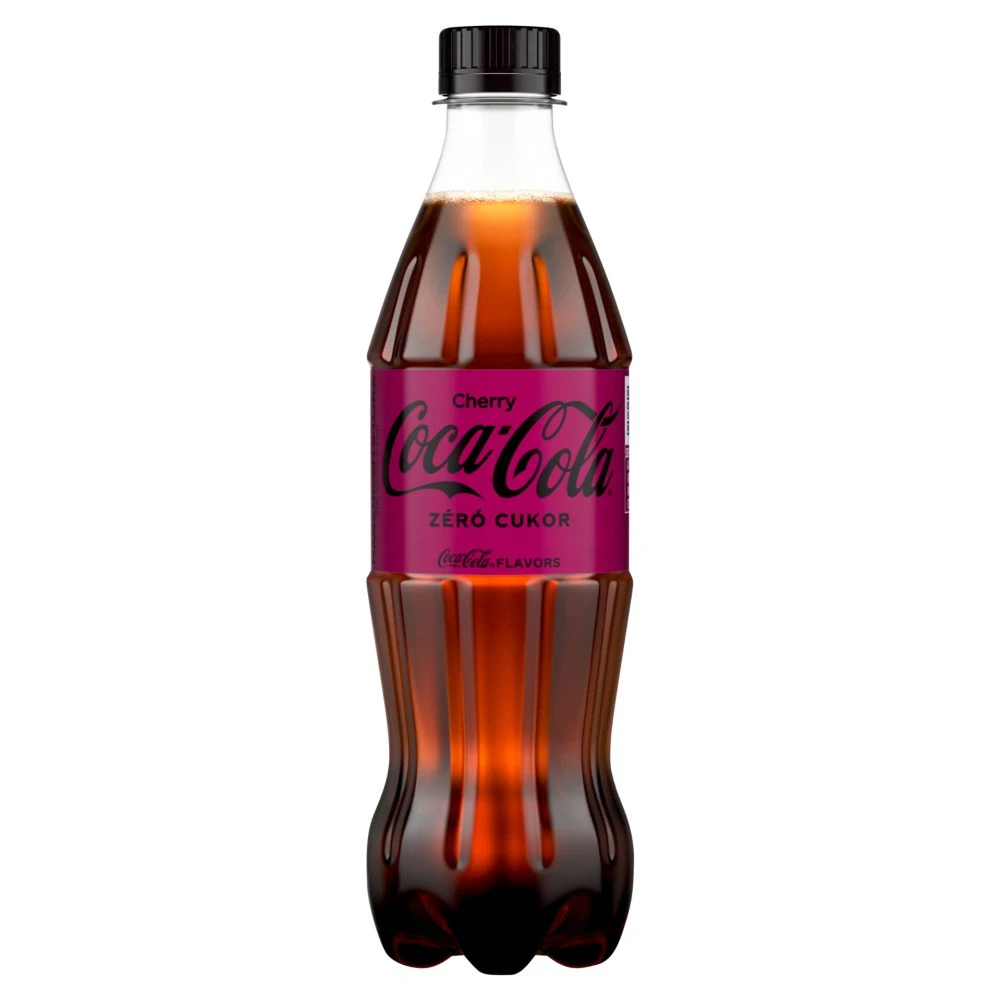 Coca Cola Zero Cherry colaízű energiamentes szénsavas üdítőital cseresznye ízesítéssel 500 ml