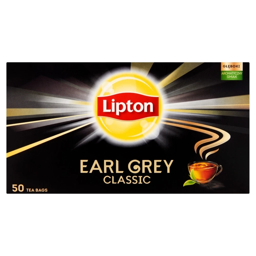 Lipton Earl Grey Classic bergamott ízesítésű fekete tea 50 filter