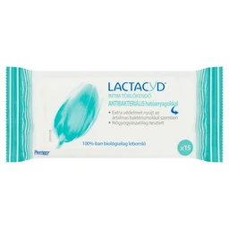 Lactacyd Lactacyd intim törlőkendő antibakteriális hatóanyagokkal 15 db