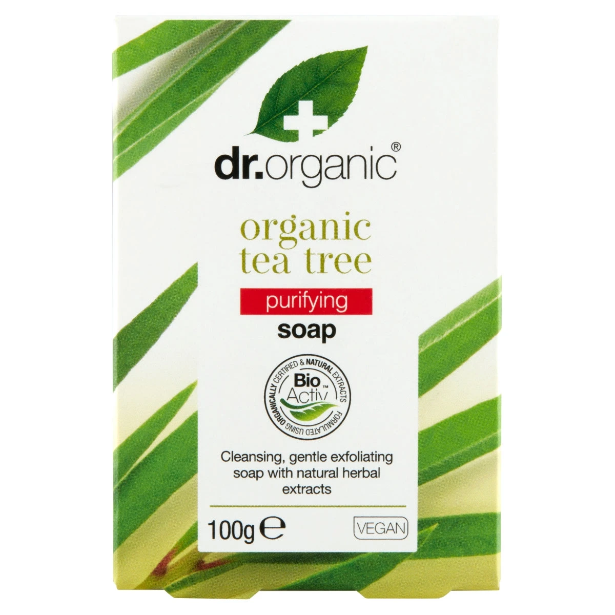 Dr. Organic Bioactive Skincare szappan BIO teafaolajjal 100 g
