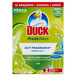 Duck Fresh Duck Fresh Discs Lime WC öblítő korong utántöltő 2 x 36 ml