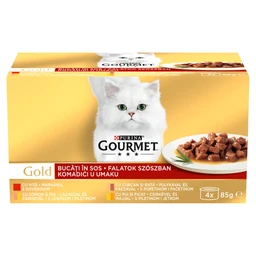 Gourmet Gold Gourmet Gold teljes értékű állateledel felnőtt macskák számára 4x85g