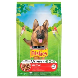 Friskies Friskies Vitafit Active teljes értékű állateledel felnőtt kutyák számára marhával 10 kg