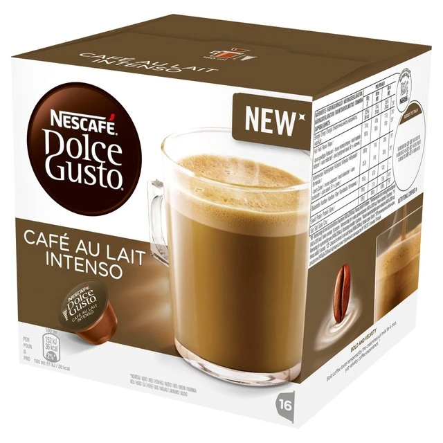 Nescafé Dolce Gusto Café au Lait Intenso teljes tejpor azonnal oldódó kávéval 16 db 160 g