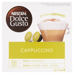Nescafé Nescafé Dolce Gusto Cappuccino Őrölt Pörkölt Kávé És Tejpor Cukorral 2 X 8 Db 200 G