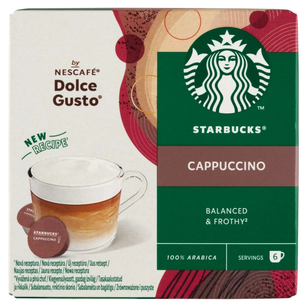 Starbucks by Nescafé Dolce Gusto Cappuccino tej és kávékapszula 12 db/6 csésze 120 g