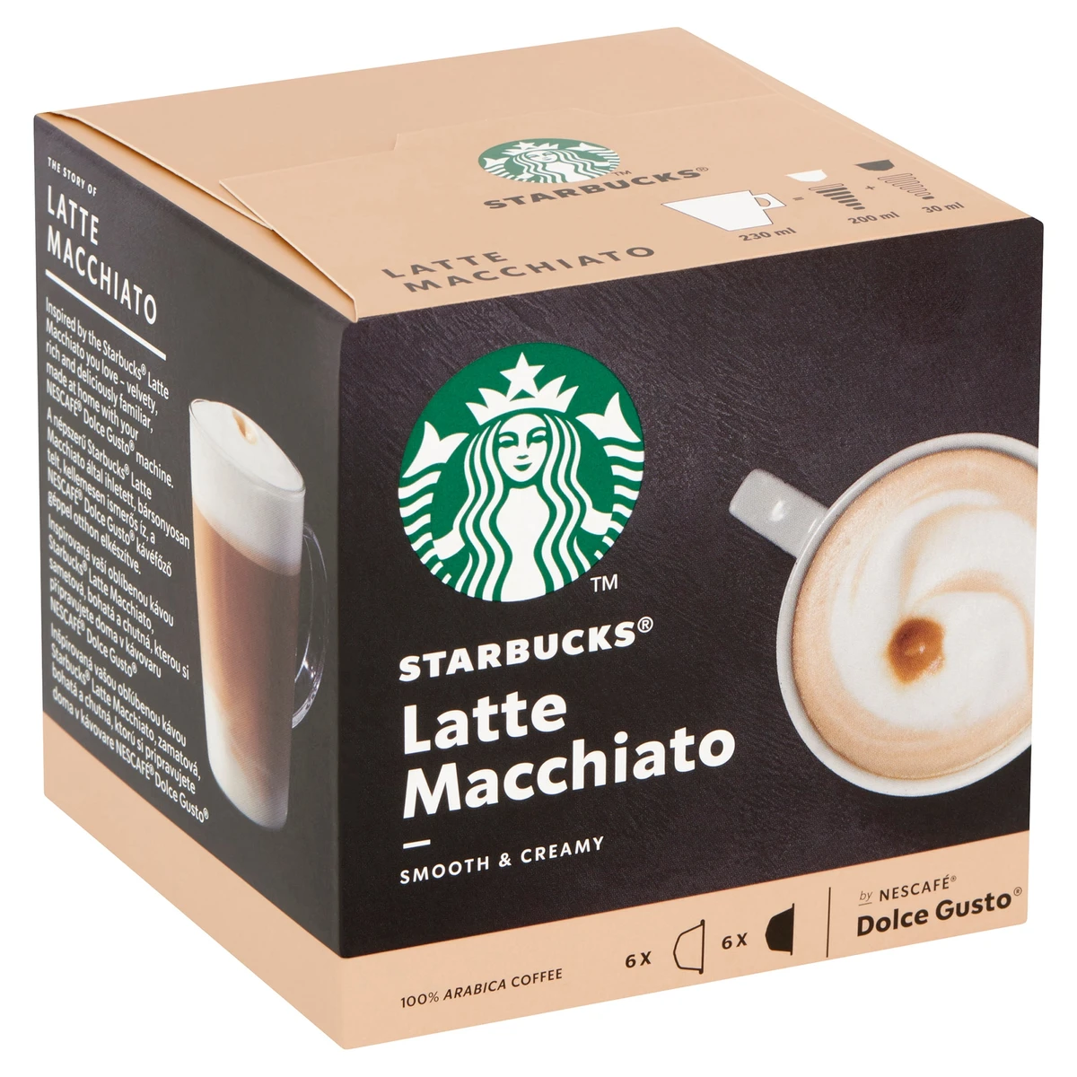 Starbucks by Nescafé Dolce Gusto Latte Macchiato tej és kávékapszula 12 db/6 csésze 129 g