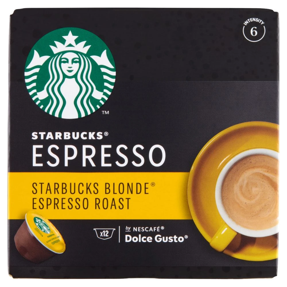 Starbucks by Nescafé Dolce Gusto Blonde Espresso Roast őrölt, pörkölt kávé 12 db/12 csésze 66 g
