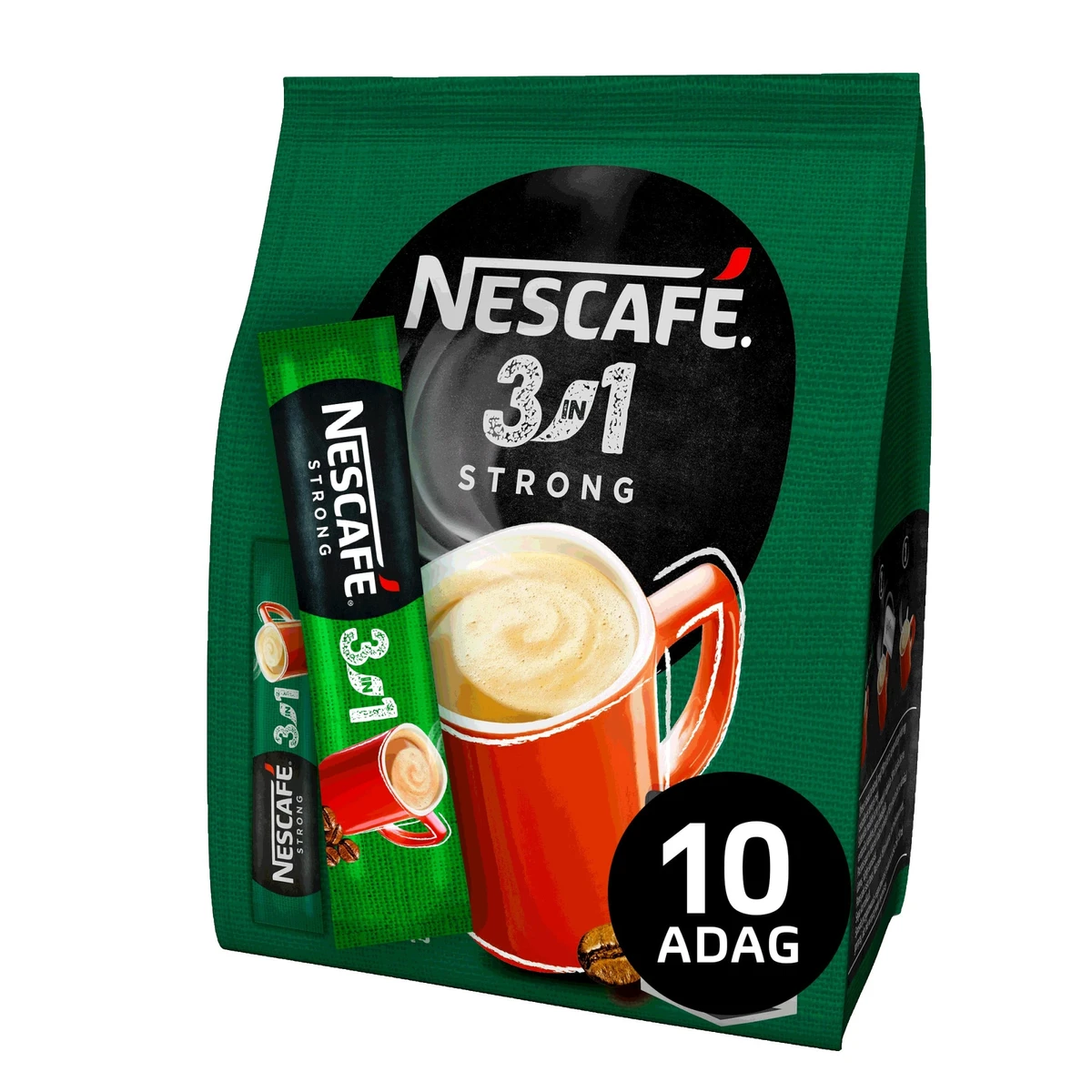 Nescafé 3in1 Strong azonnal oldódó kávéspecialitás 10 db 170 g
