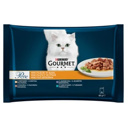 Gourmet Gourmet Perle mini filé szószban teljesértékű állateledel macskáknak 4x85g