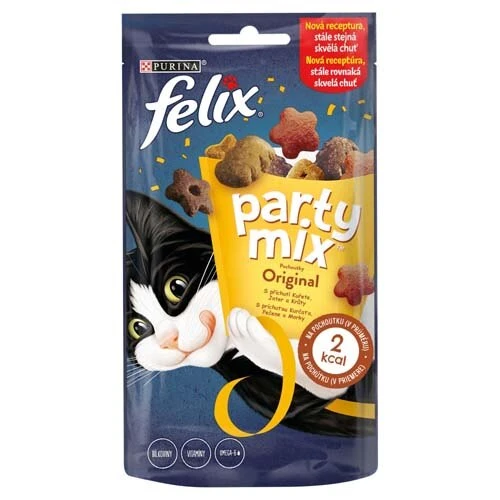 Felix Party Mix Original Mix jutalomfalat macskáknak csirke, máj és pulyka ízesítéssel 60 g