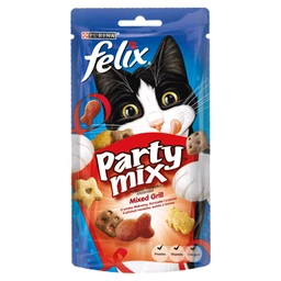 Felix Felix Party Mix Mixed Grill jutalomfalat macskáknak marha, csirke és lazac ízesítéssel 60 g