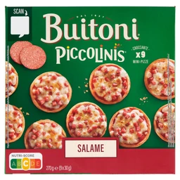 Buitoni Buitoni Piccolinis Salami gyorsfagyasztott mini pizza 9 db 270 g