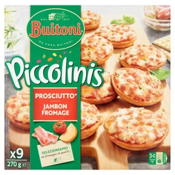 Buitoni Buitoni Piccolinis Prosciutto gyorsfagyasztott mini pizza 9 db 270 g