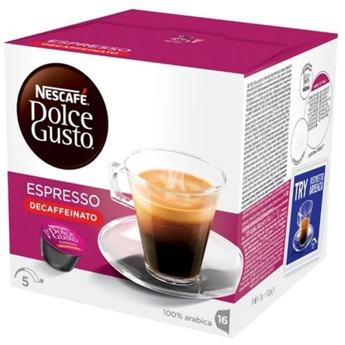 Nescafé Dolce Gusto Espresso Decaffeinato koffeinmentes őrölt pörkölt kávé 16 db 96 g