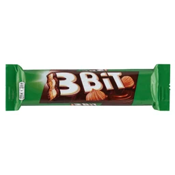 3Bit 3Bit tejcsokoládéval bevont keksz szelet mogyoróízű töltelékkel 46 g