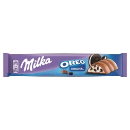 Milka Milka & Oreo alpesi tejcsokoládé kakaós kekszdarabokkal és vaníliaízű tejes krémtöltelékkel 37 g