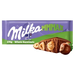 Milka Milka alpesi tejcsokoládé egész mogyoróval 270 g