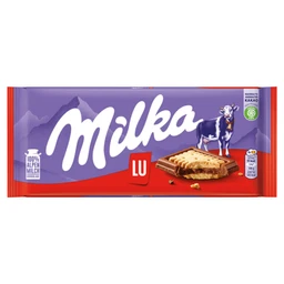 Milka Milka LU alpesi tejcsokoládé ropogós keksszel 87 g