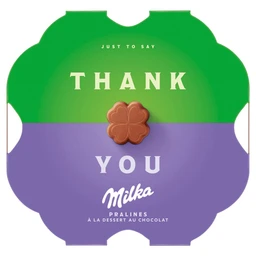 Milka Milka Thank You alpesi tejcsokoládé praliné kakaós krémtöltelékkel 44 g