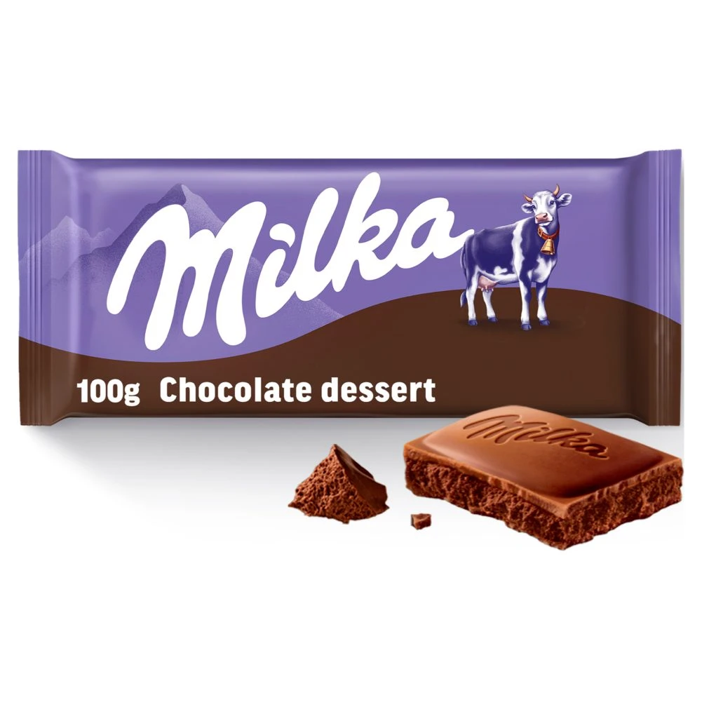 Milka tejcsokoládé 100 g csokoládé desszert habosított kakaós töltelékkel