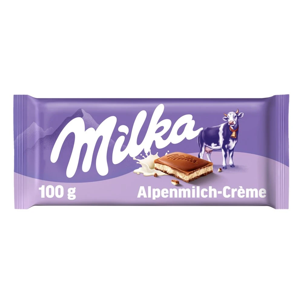 Milka tejcsokoládé 100 g alpesi tejkrémmel töltött