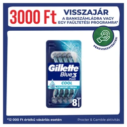 Gillette Gillette Blue3 Cool Eldobható Férfi Borotva, 6+2 Darab