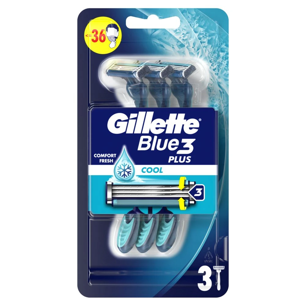 Gillette Blue3 Cool Eldobható Férfi Borotva, 3 Darab