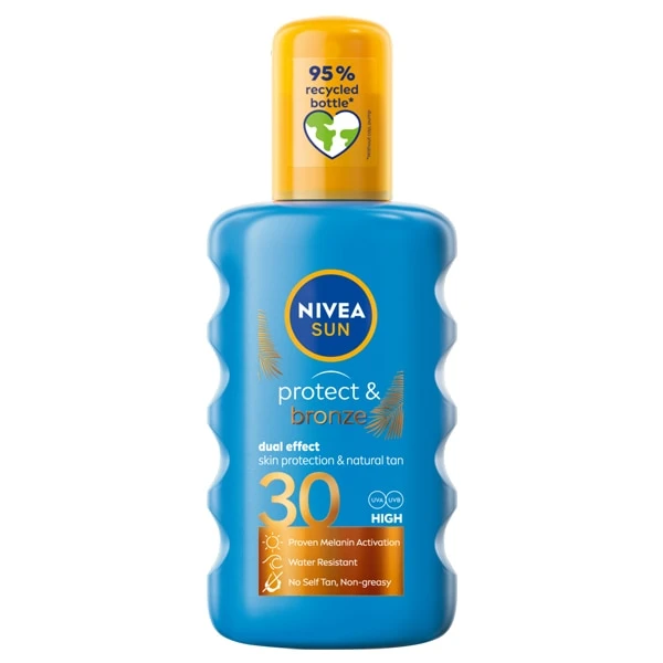NIVEA SUN Napozó spray FF30, Protect&Bronze, 200 ml