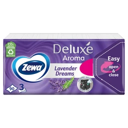 Zewa Zewa Deluxe Lavender Dreams Illatosított Papír Zsebkendő 3 Rétegű 90 Db