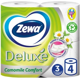 ZEWA Toalettpapír Deluxe Camomile Comfort 4 tekercs 3 rétegű, 600 lap