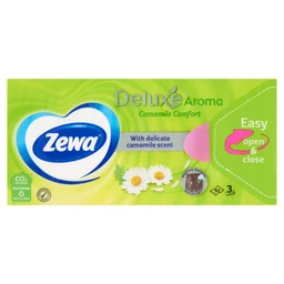 Zewa Zewa Deluxe Camomile Comfort illatosított papír zsebkendő 3 rétegű 90 db