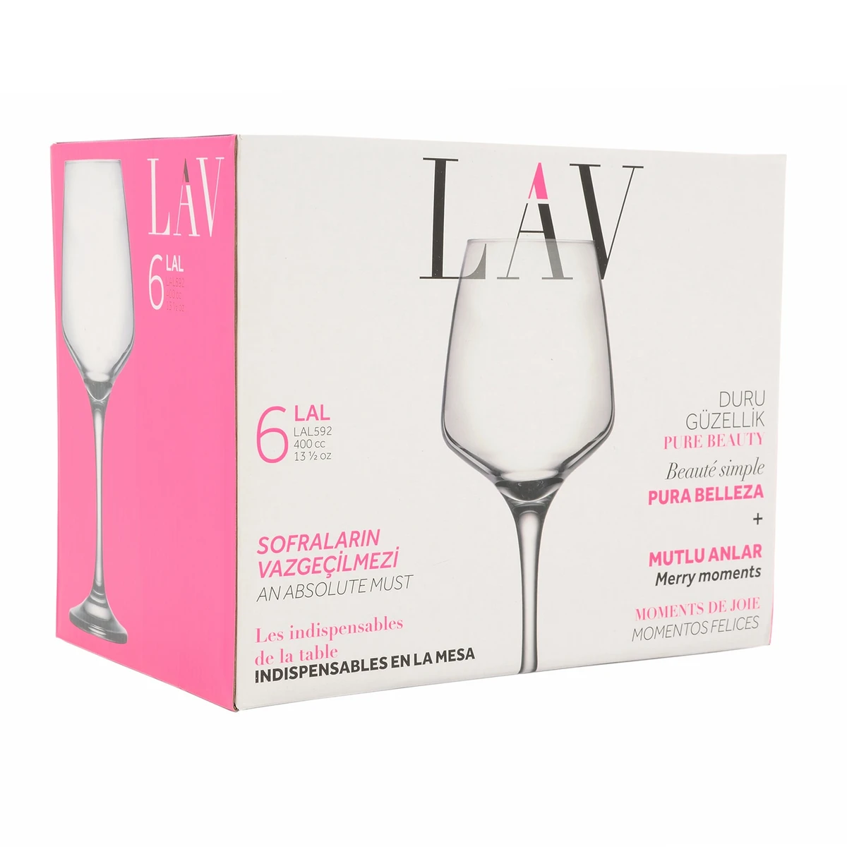 LAV Lal 6 darabos koktélos pohár készlet, 400 ml