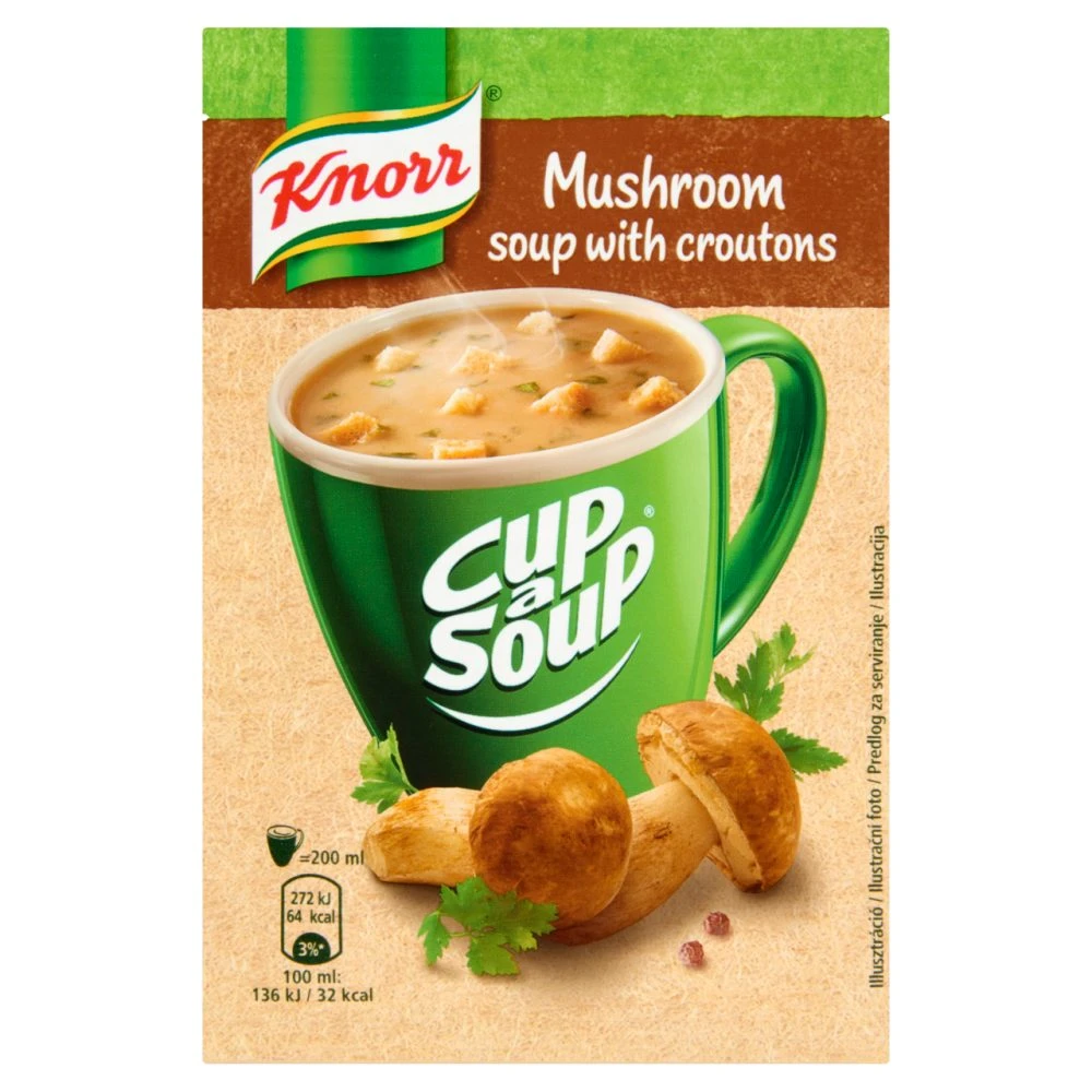 Knorr Cup a Soup vargányakrémleves zsemlekockával 15g